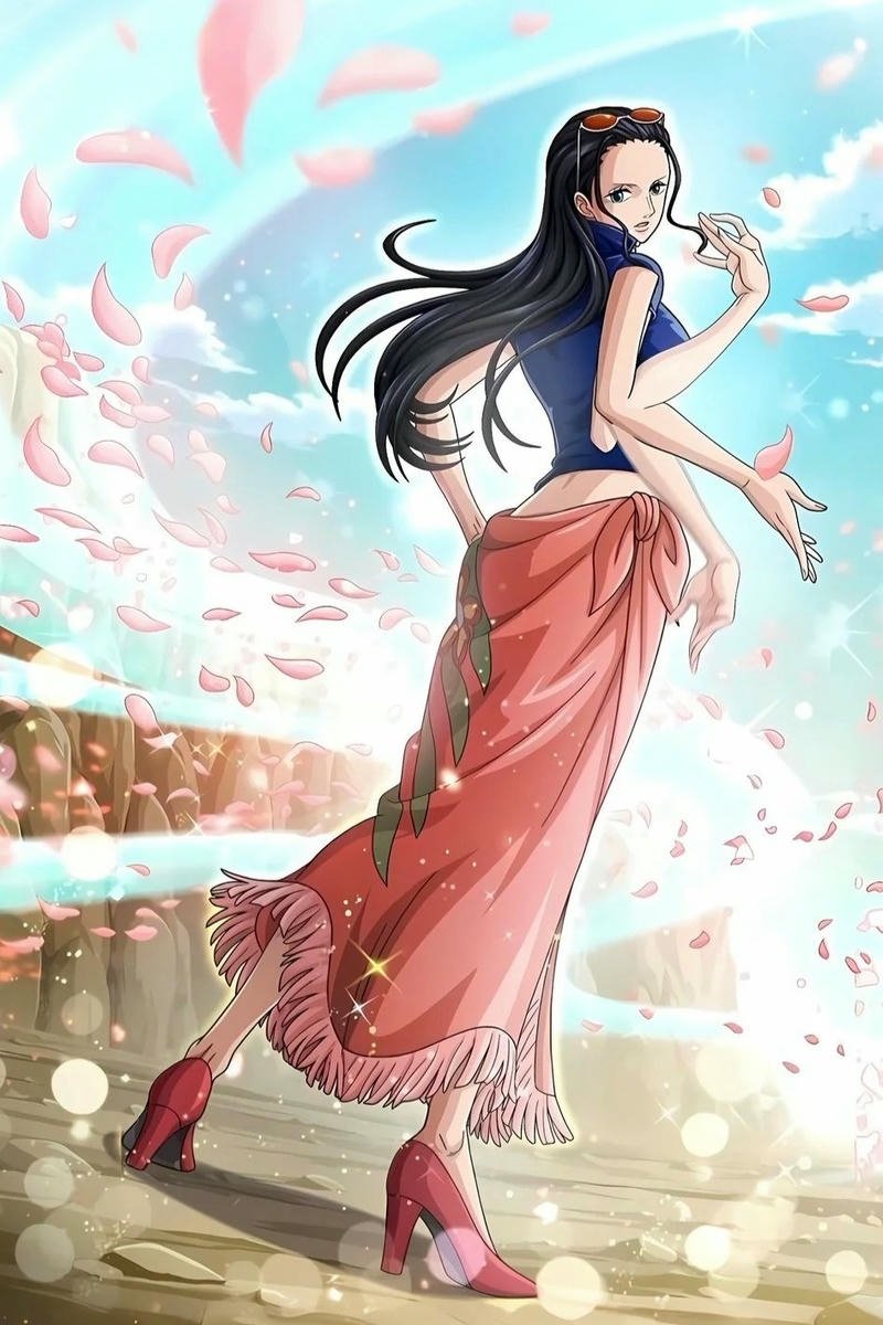 Top 90+ ảnh Nico Robin đẹp, ngầu và quyến rũ nhất One Piece Ảnh Nico Robin mặc váy đỏ áo trắng bước đi đầy tự tin