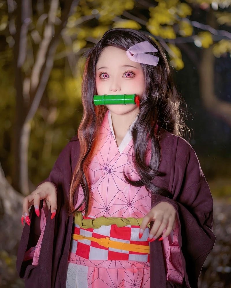Ảnh cosplay nezuko thể hiện nét cuốn hút tự nhiên