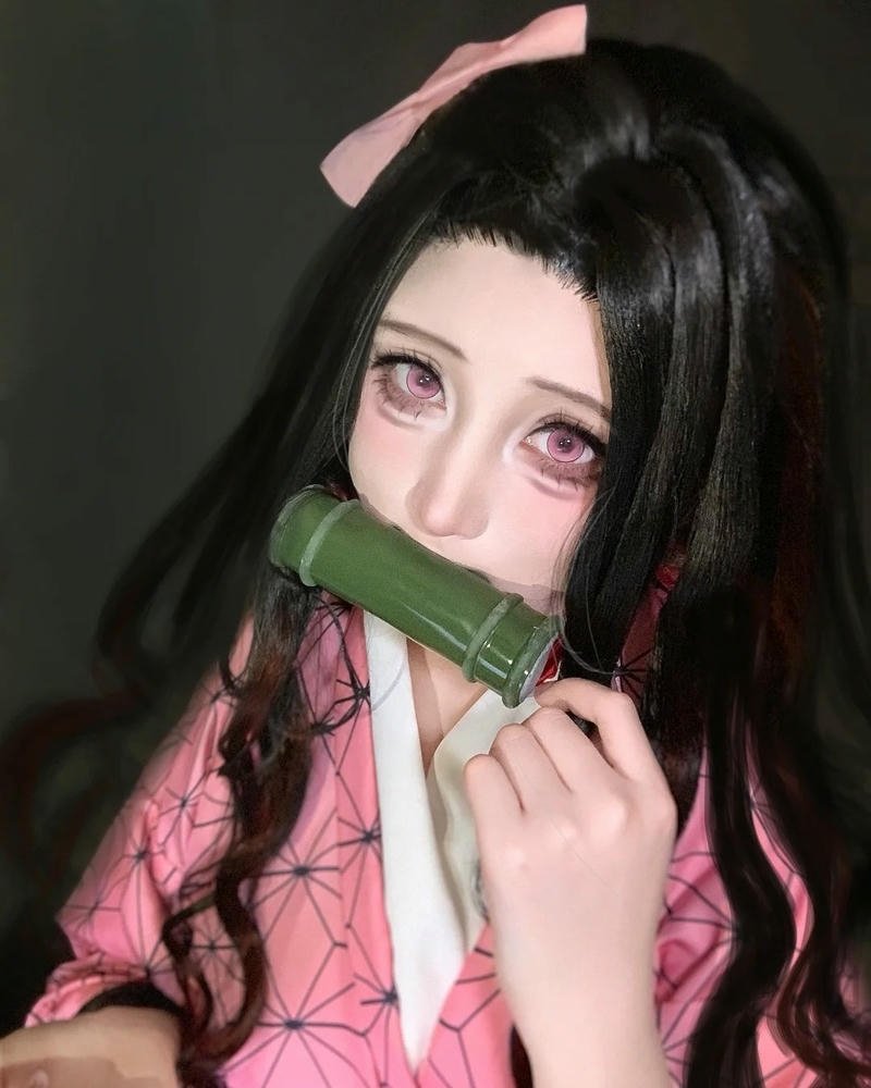 Cosplay nezuko biểu cảm dịu dàng thu hút ánh nhìn