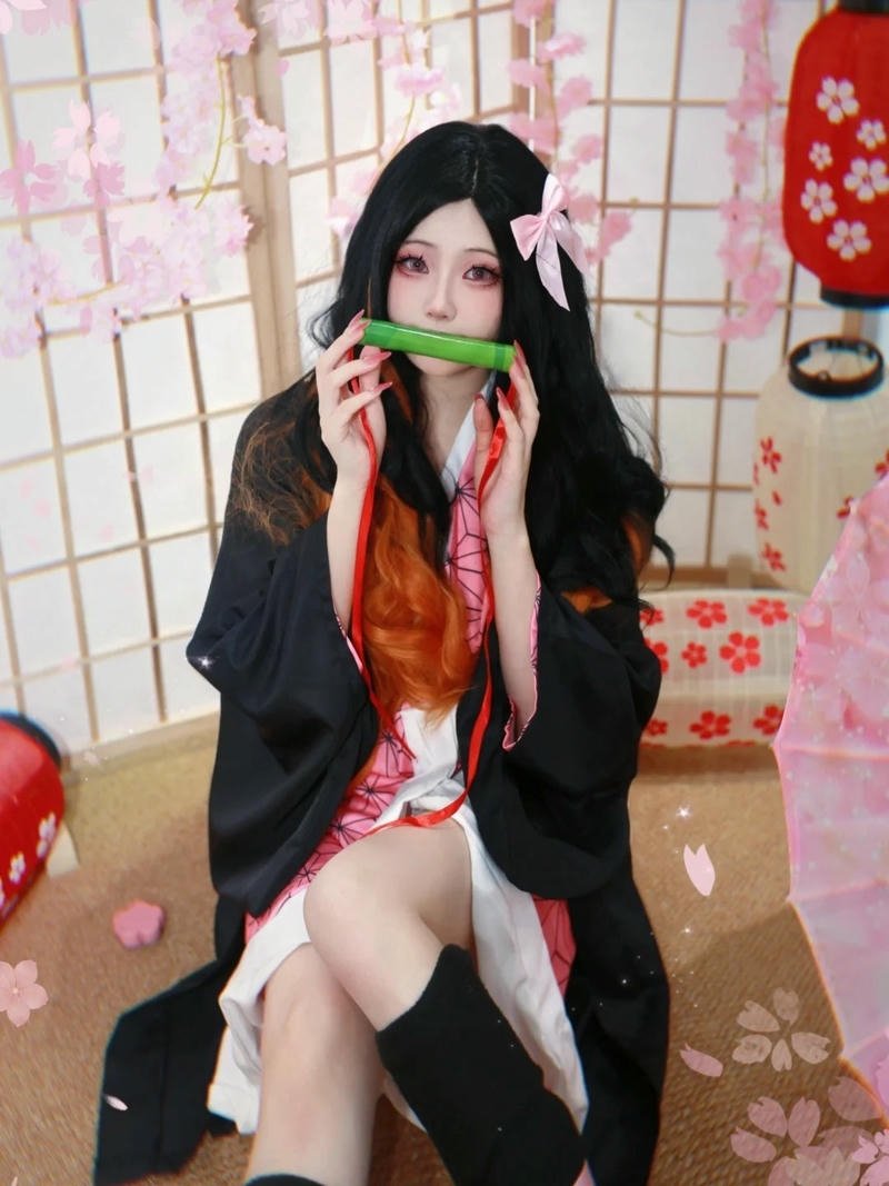 Cosplay nezuko biểu cảm sinh động đầy sức sống