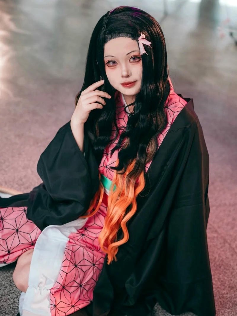 Cosplay nezuko hình ảnh sinh động với chi tiết rõ ràng