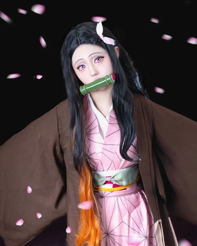 Cosplay nezuko trang phục hài hòa tôn lên thần thái