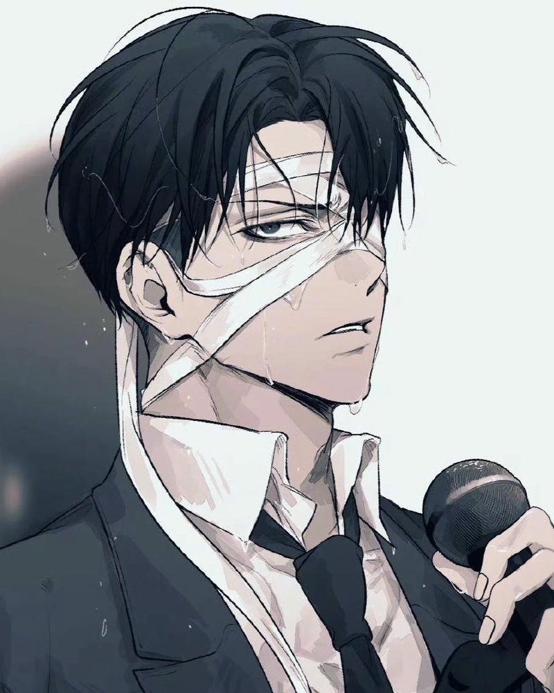 Levi Attack on Titan mặc sơ mi trắng tháo cà vạt