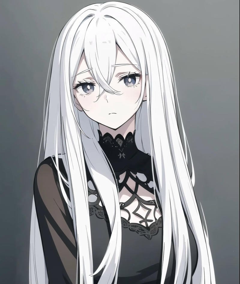 Nét vẽ hài hòa mang lại ảnh anime girl tóc trắng cuốn hút