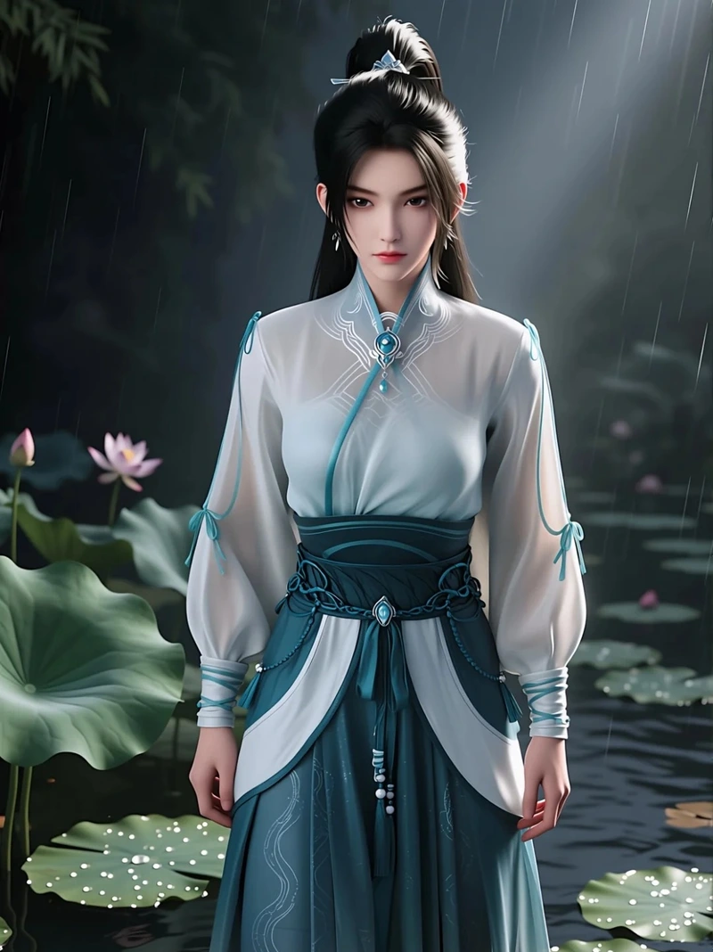 Nữ kiếm sĩ trong kiếm lai với phong cách lạnh lùng nổi bật