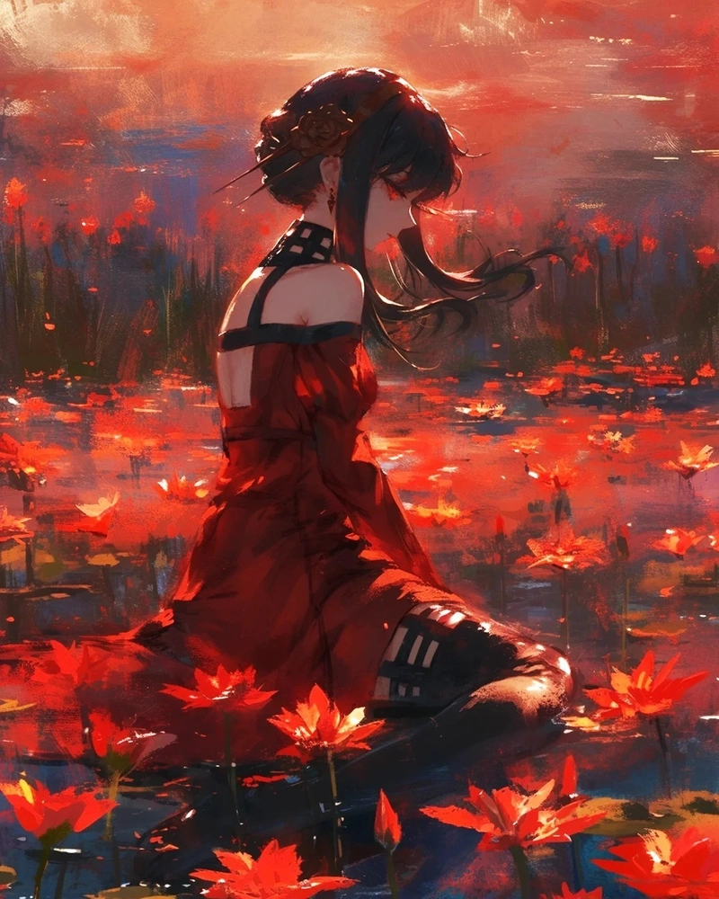 Ảnh anime công chúa lạnh lùng với ánh nhìn đầy uy nghi