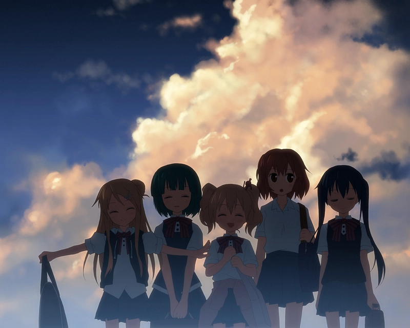 Ảnh anime học đường thể hiện cảm xúc tuổi teen trong sáng