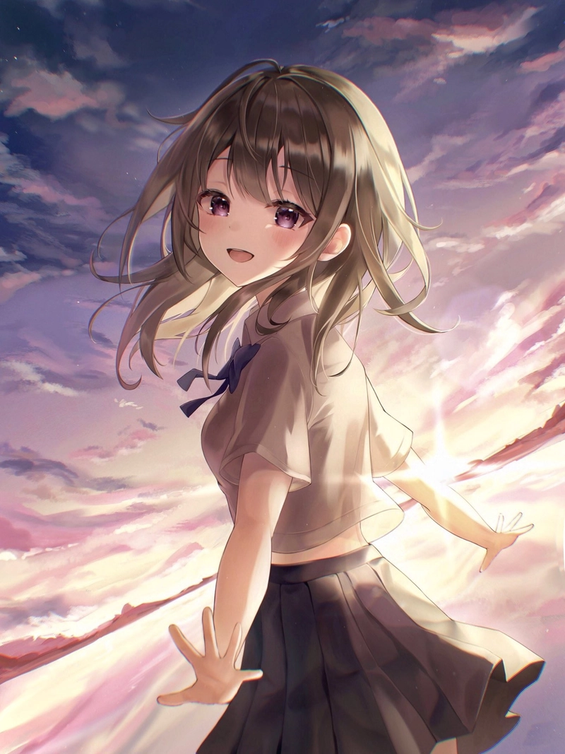 Ảnh anime học đường với biểu cảm tự nhiên đầy cuốn hút