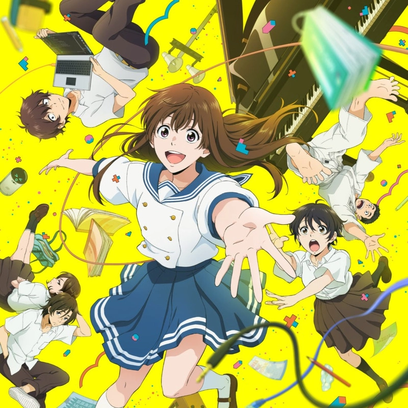 Ảnh anime học đường với nét mặt tươi tắn dễ gần