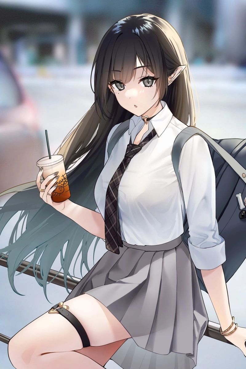 Ảnh anime học sinh mang phong cách nhẹ nhàng dễ thương