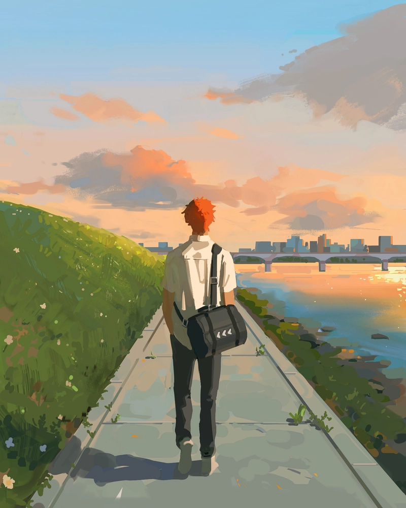Ảnh anime học sinh nam thể hiện cá tính riêng rõ nét