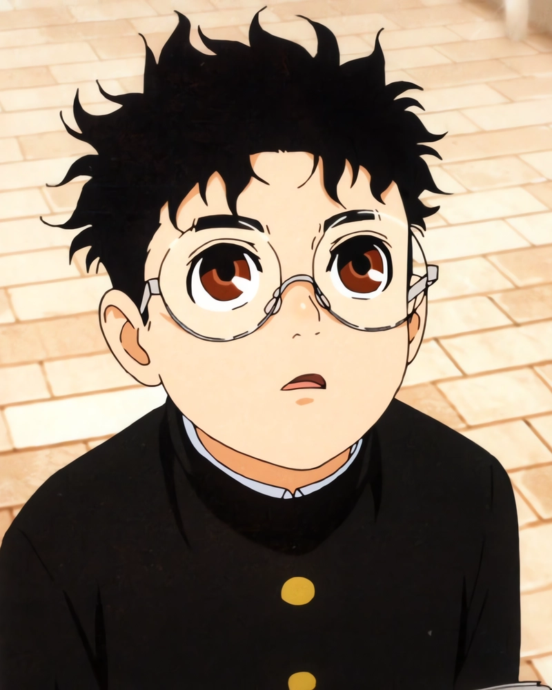Ảnh anime học sinh nam trẻ trung với ánh nhìn cuốn hút