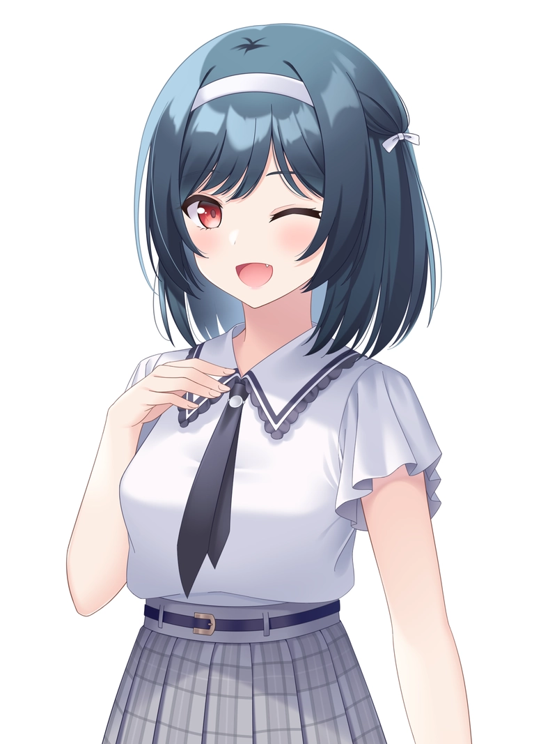 Ảnh anime học sinh nữ trẻ trung với ánh nhìn cuốn hút