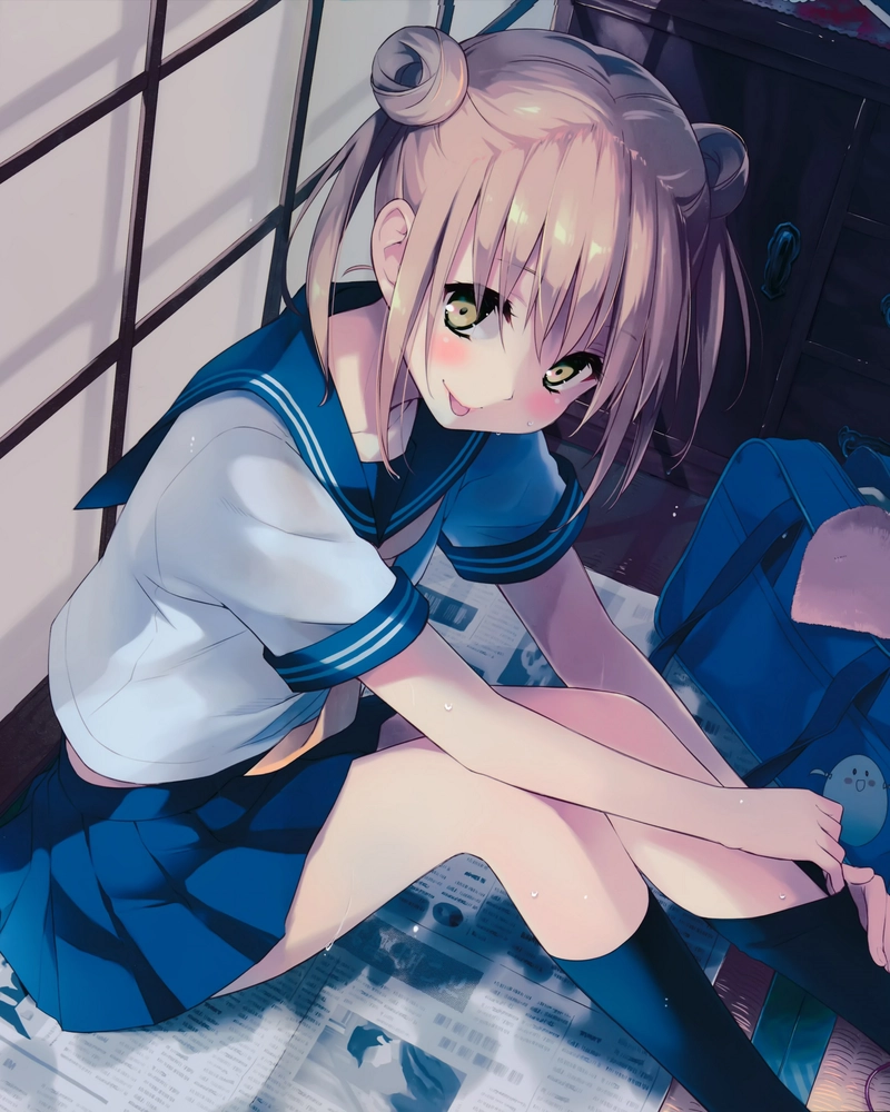 Ảnh anime học sinh phong cách học trò đầy năng lượng
