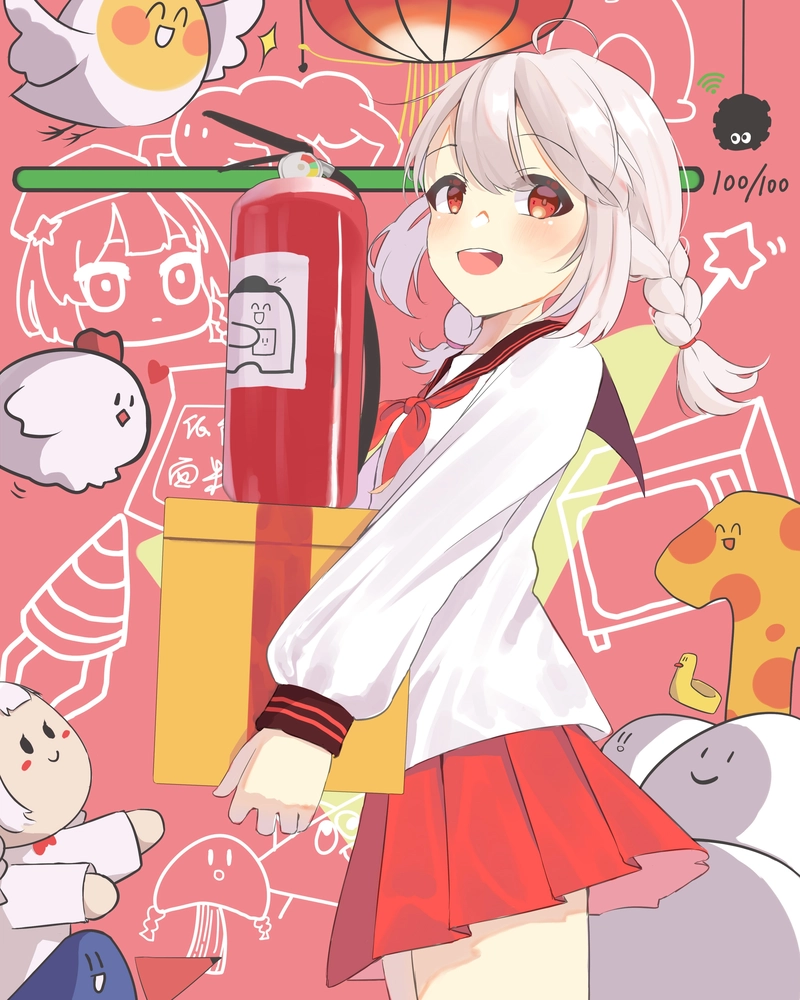 Ảnh anime học sinh thể hiện vẻ đáng yêu thân thiện