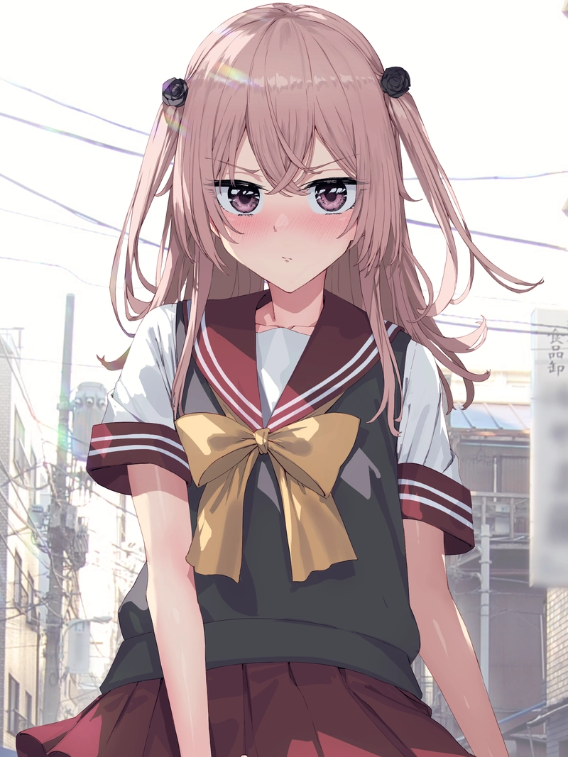 Ảnh anime học sinh với biểu cảm tự nhiên đầy sức sống