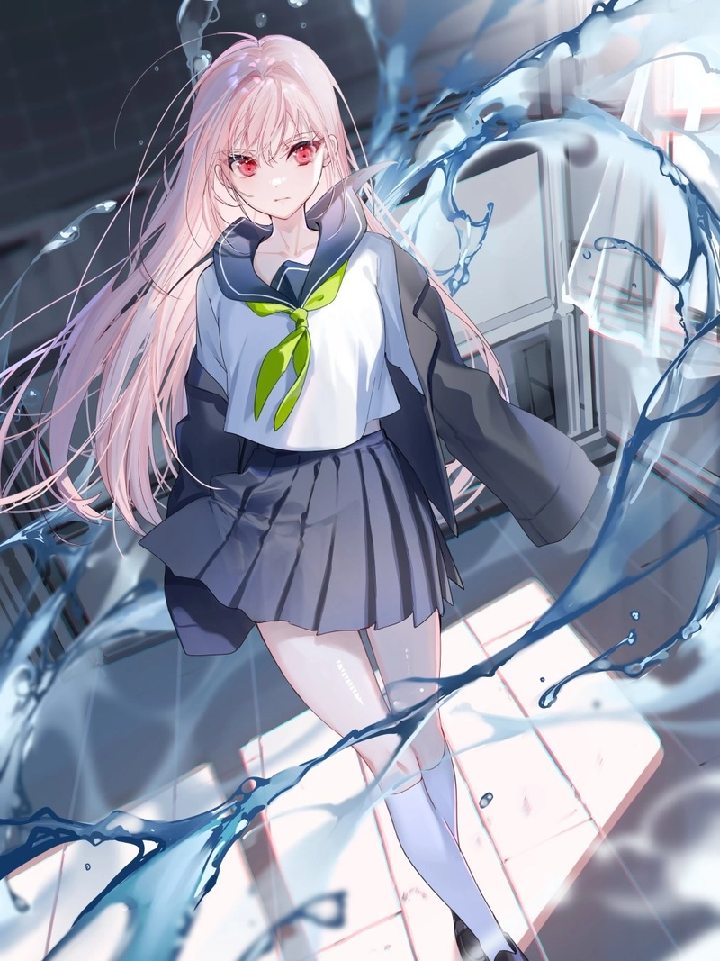 Ảnh anime học sinh với gương mặt rạng rỡ tự nhiên