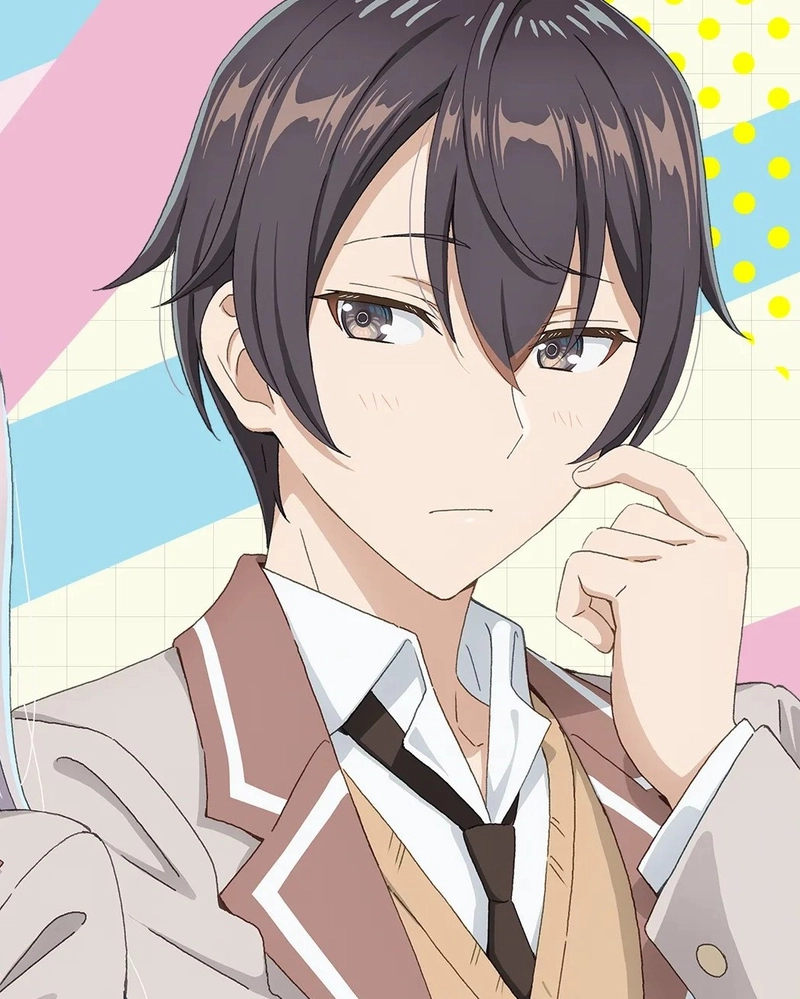 Ảnh anime nam học sinh với biểu cảm điềm tĩnh nổi bật