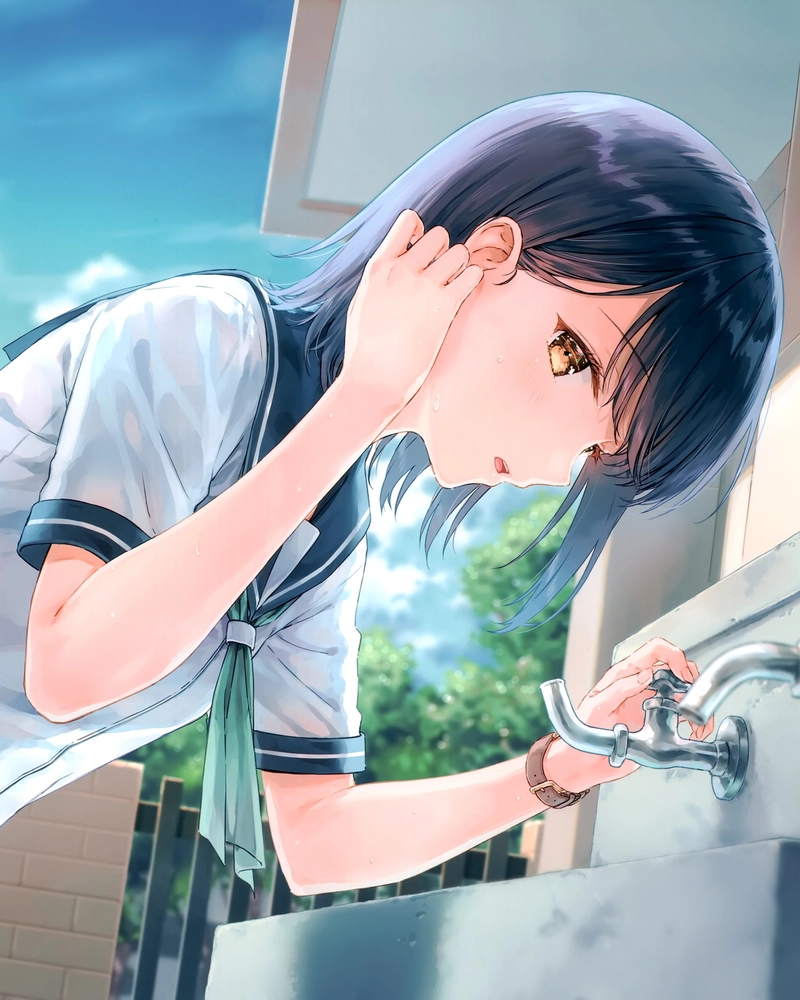 Ảnh anime nữ học sinh mang phong cách đáng yêu tinh tế