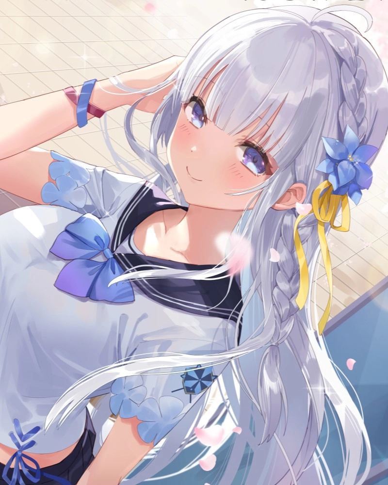 Ảnh anime nữ học sinh mang phong cách nữ tính cuốn hút