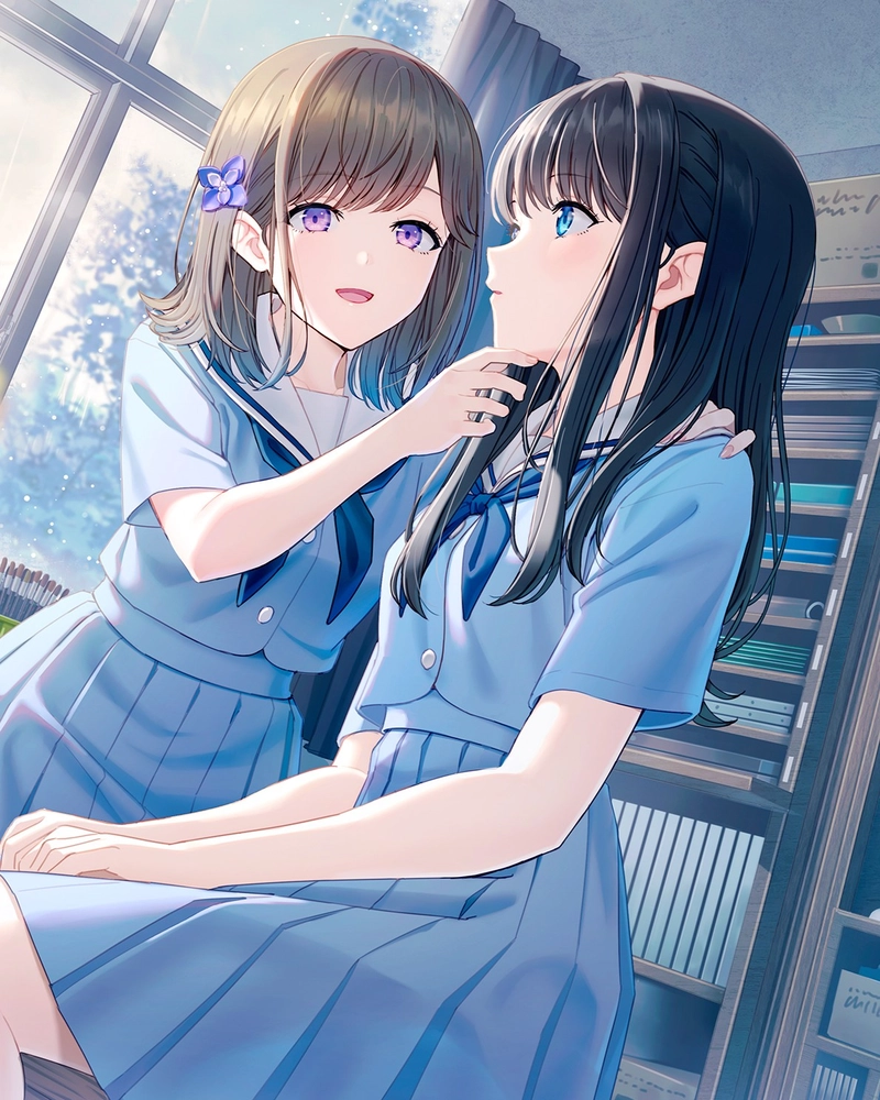 Ảnh anime nữ học sinh mang vẻ ngoài xinh đẹp cuốn hút