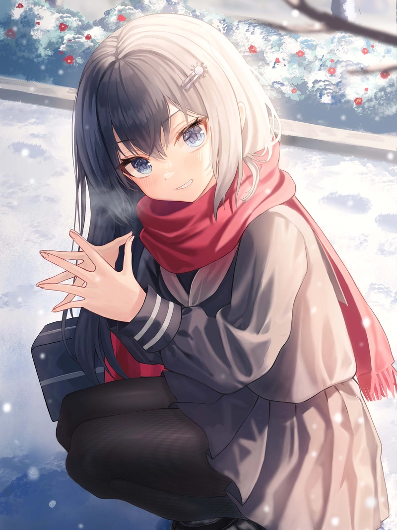 Ảnh anime nữ học sinh thể hiện cảm xúc chân thật nhẹ nhàng