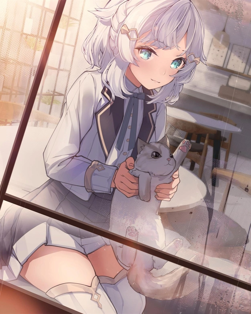 Ảnh anime nữ học sinh thể hiện vẻ đẹp giản dị nhưng nổi bật
