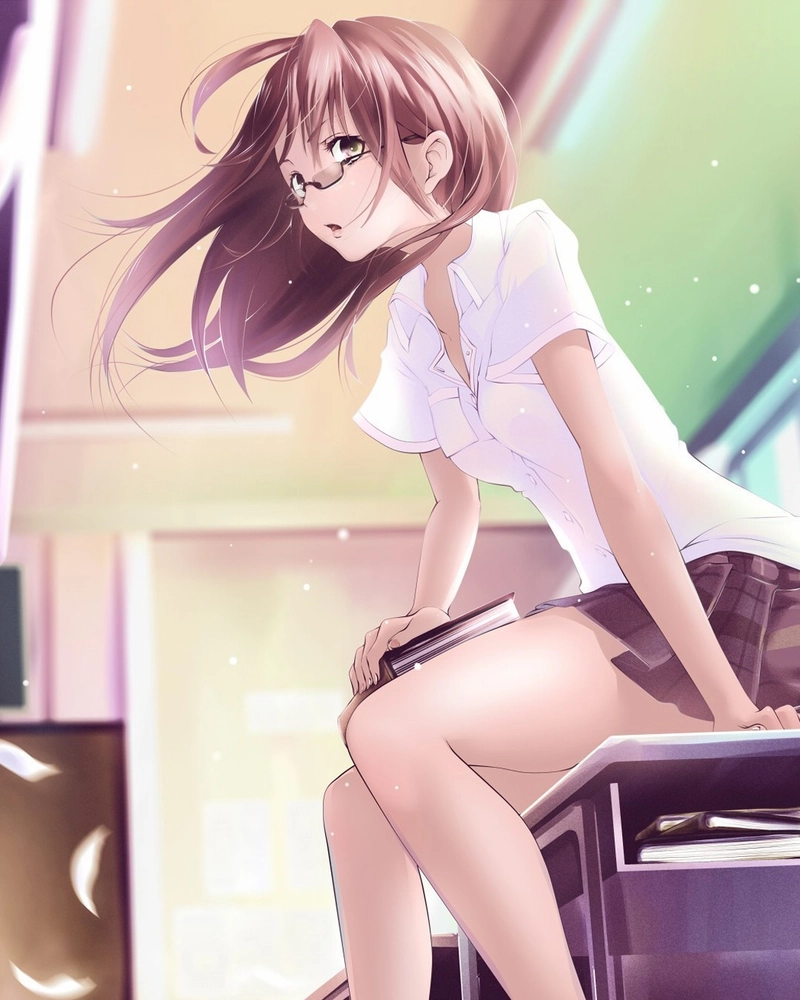 Ảnh anime nữ học sinh với ánh mắt long lanh cuốn hút