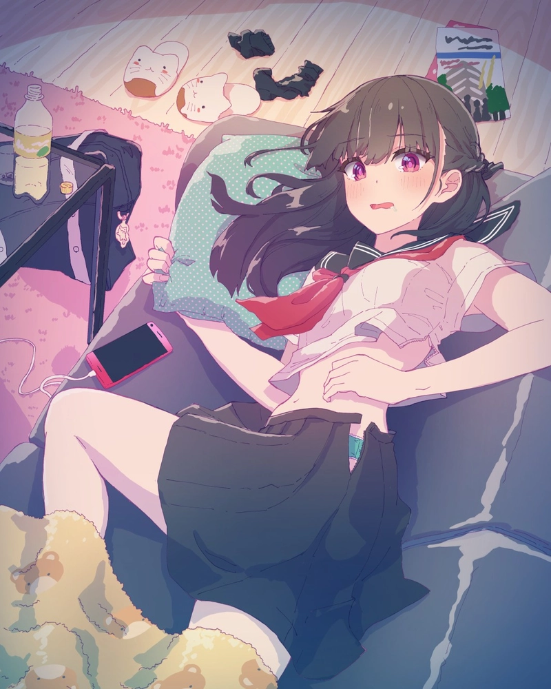 Ảnh anime nữ sinh phong cách nữ tính đầy cuốn hút