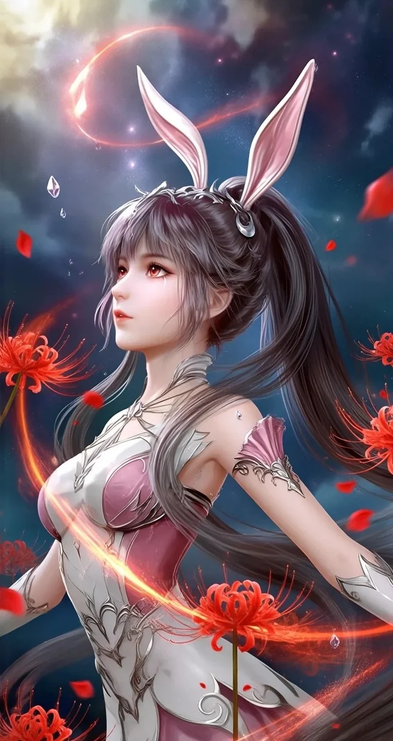 Đôi tai thỏ dễ thương siêu nét Tiểu Vũ 3d dễ thương đáng yêu