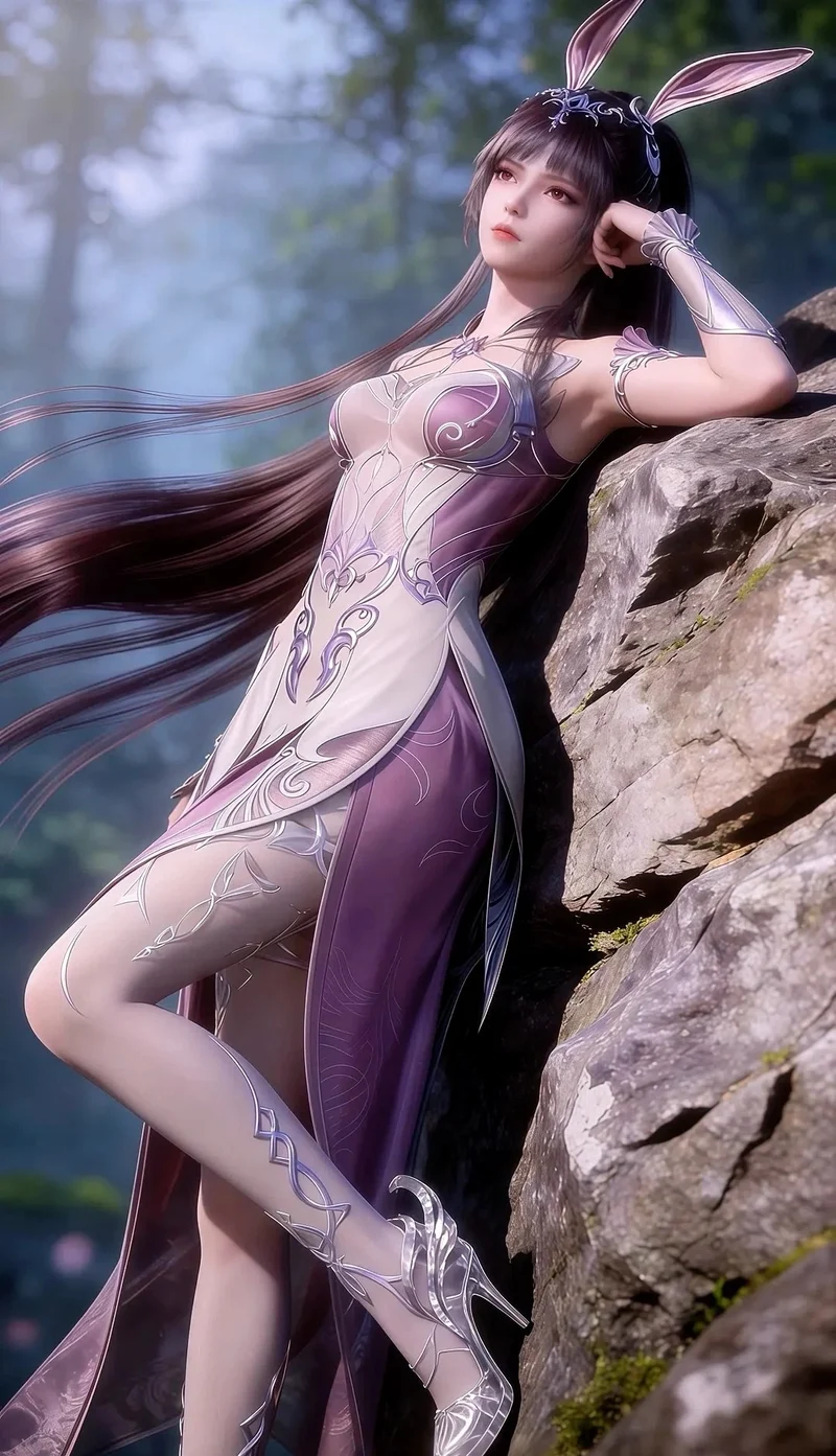 Hình ảnh Tiểu Vũ trong khung cảnh anime lung linh nổi bật