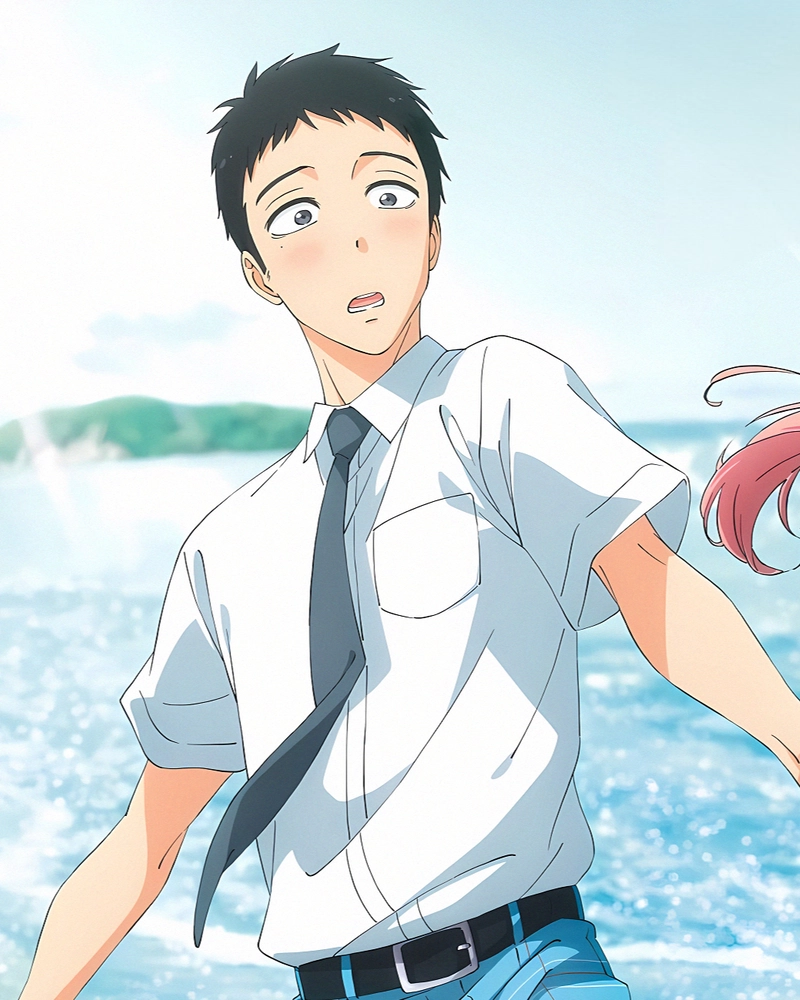 Hình ảnh anime học sinh nam với nét đẹp thanh lịch