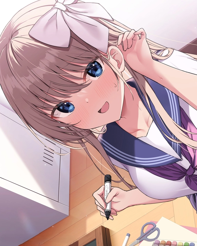 Hình ảnh anime học sinh với cảm xúc trong sáng
