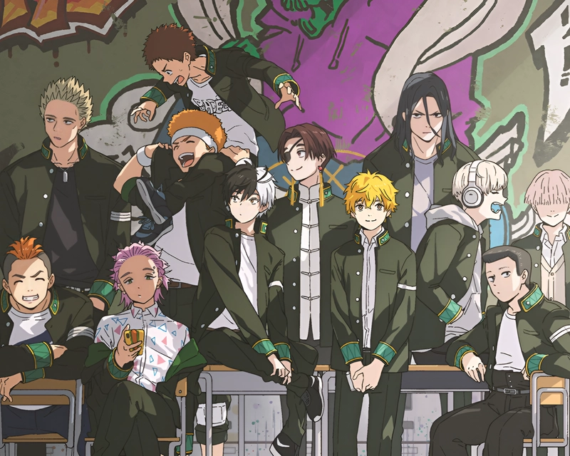 Hình ảnh anime nam sinh thể hiện thần thái mạnh mẽ
