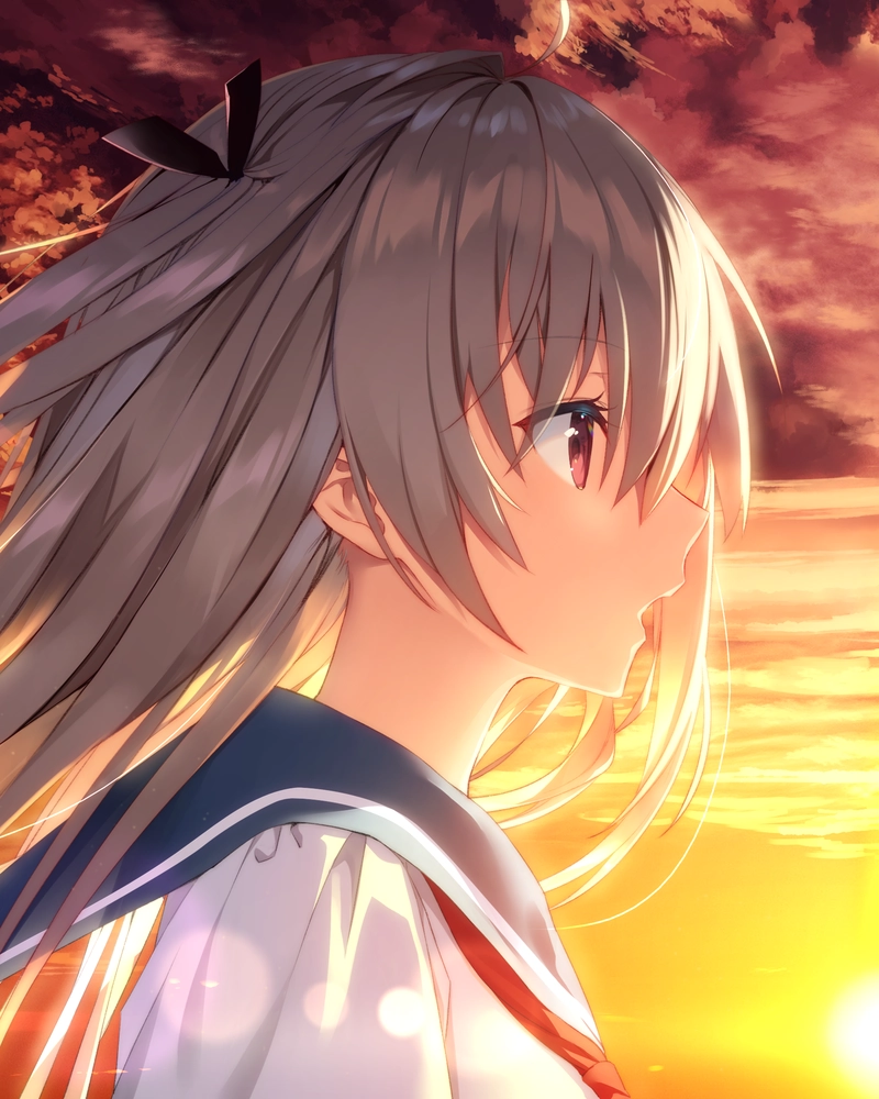 Hình ảnh anime nữ học sinh thể hiện nét đẹp tự nhiên