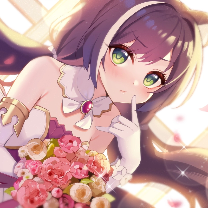 Hình anime công chúa lạnh lùng với ánh nhìn sắc lạnh