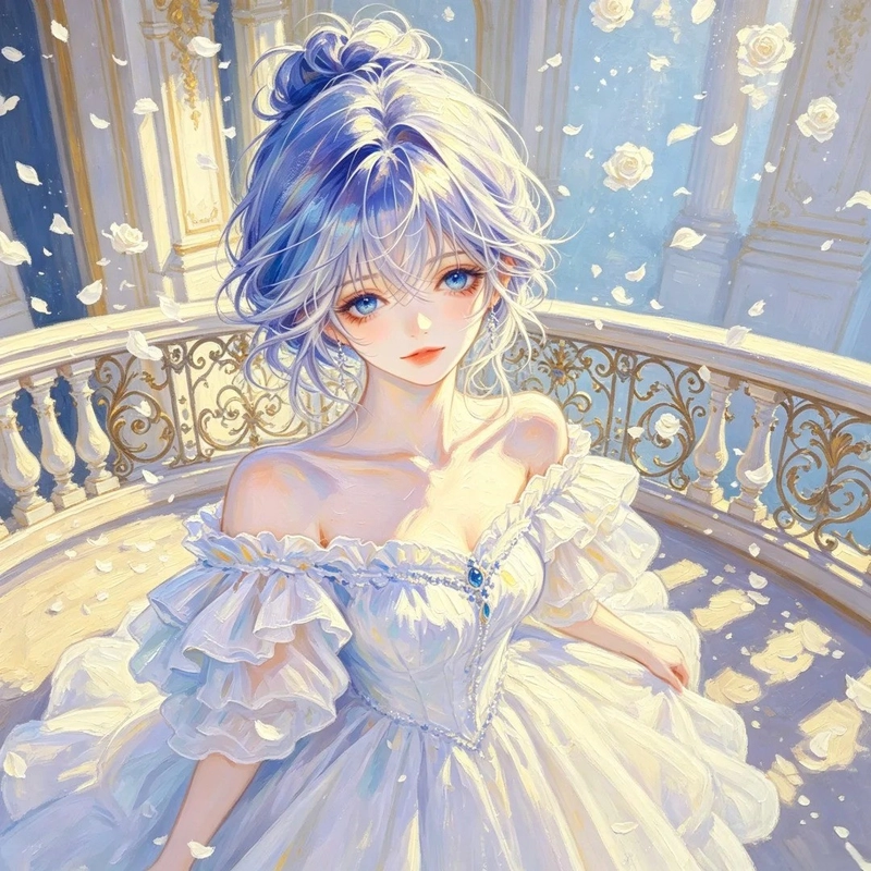 Hình công chúa anime lạnh lùng với phong thái xa cách