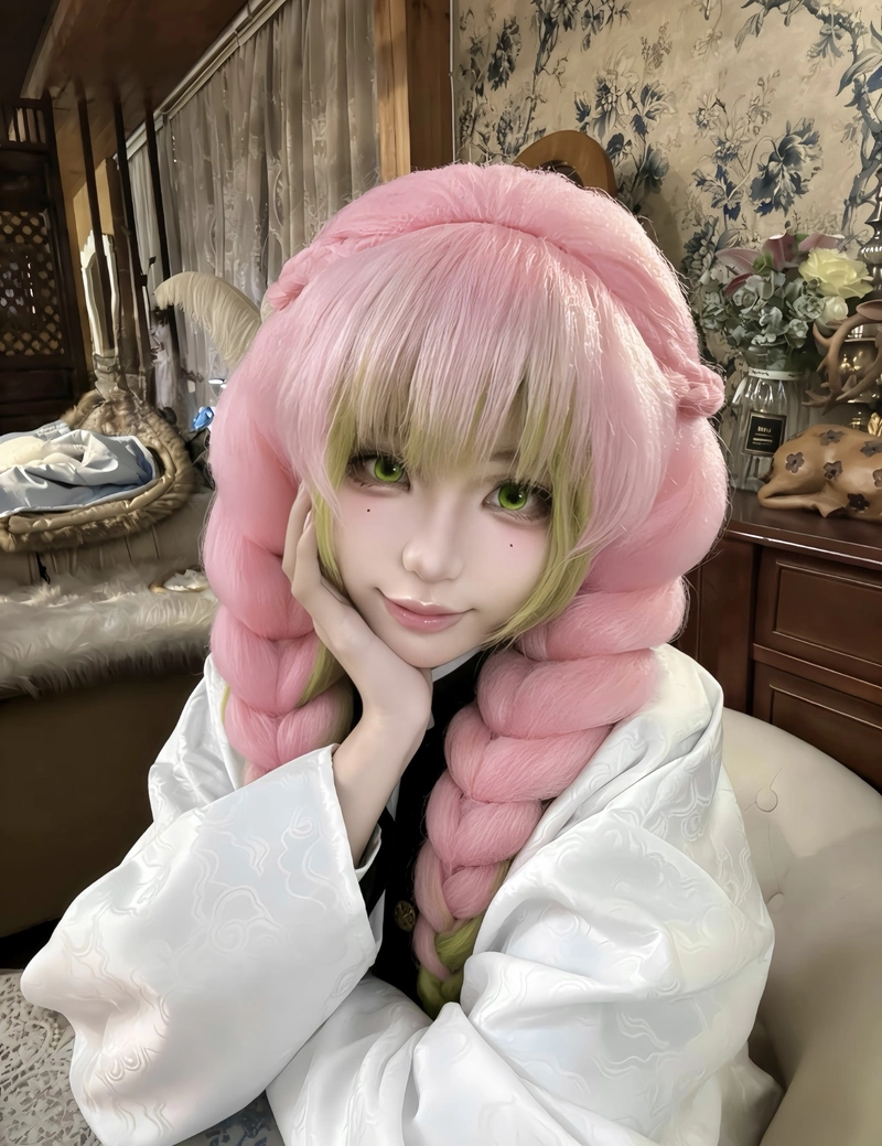 Mitsuri cosplay xinh đẹp với tạo hình chuẩn nguyên tác