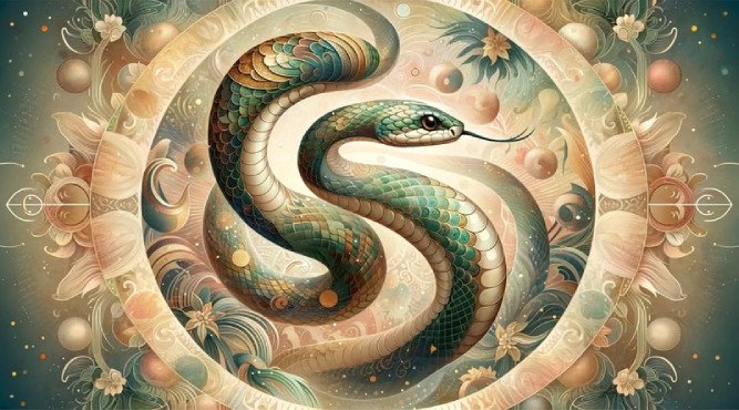 Hình ảnh con rắn, biểu tượng của tuổi Tỵ trong 12 con giáp