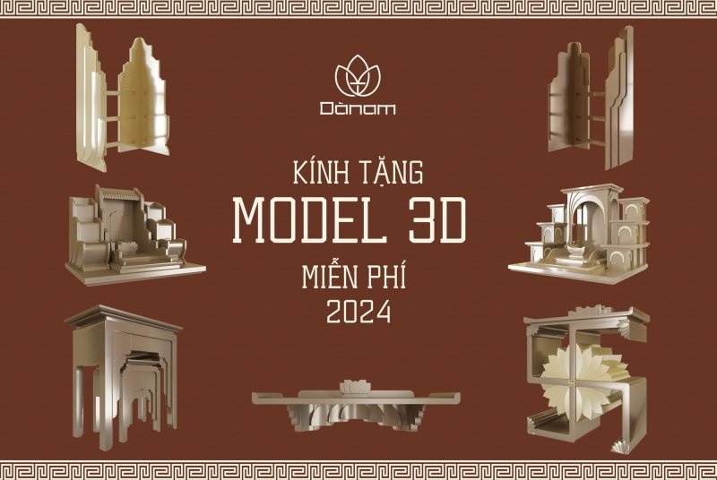 Bộ model 3D cho thiết kế nội thất chuyên nghiệp