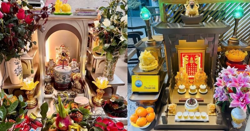 Kết hợp bàn thờ Thần Tài để thu hút tài lộc