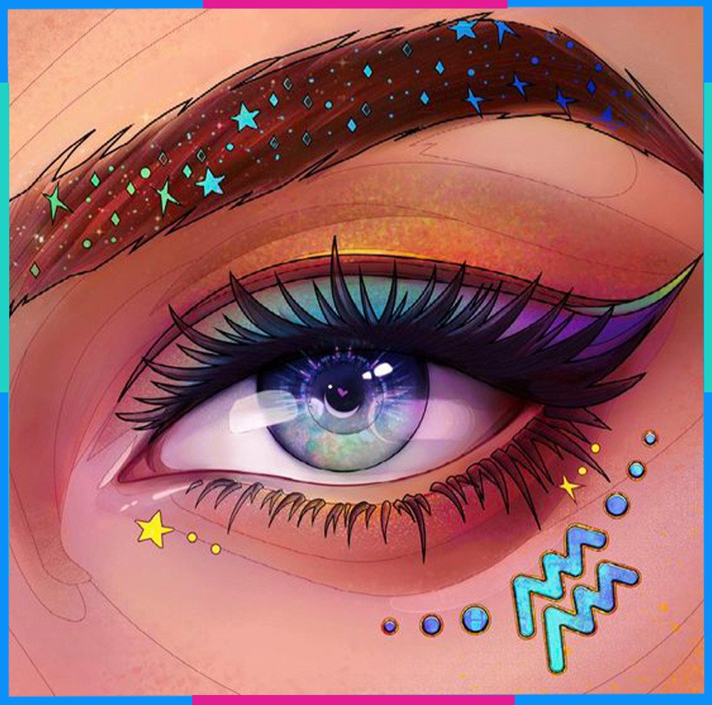 Ánh mắt lanh lợi và độc đáo của người thuộc cung Bảo Bình, biểu lộ sự sáng tạo và trí tuệ.