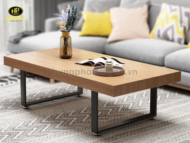 BÃ n trÃ  gá»— sá»“i hÃ¬nh chá»¯ nháº­t