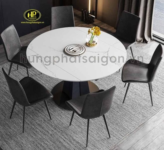 Bàn ăn tròn có thể mở rộng hiện đại BA-709T