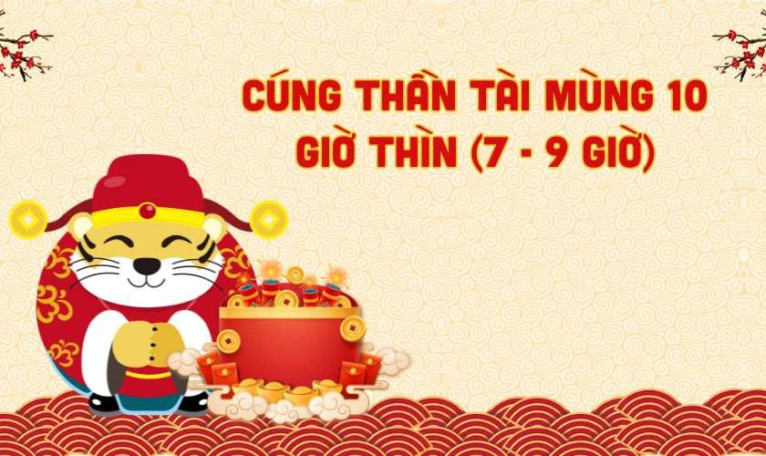 Bàn thờ Thần Tài với đầy đủ lễ vật, cầu mong may mắn