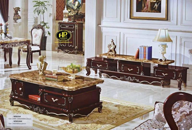 Bàn trà chữ nhật làm từ gỗ tự nhiên ấm áp