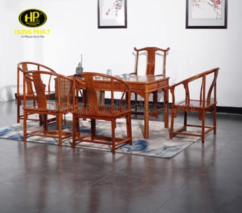 Bàn trà gỗ cẩm lai đỏ
