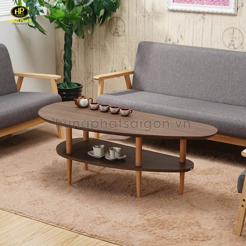 Bàn trà gỗ mini 2 tầng