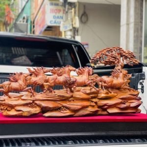 Bát Mã Truy Phong Gỗ Sụn Cẩm Việt Ngang 1m07 -02