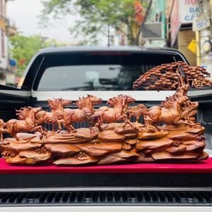 Bát Mã Truy Phong Gỗ Sụn Cẩm Việt Ngang 1m07